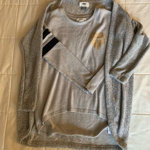Girls size 8 high-low shirt and sweater